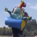 Children hurled off of three bouncy castles blown 30ft off ground