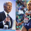 Biden praises Olympic sprinter’s response to weed suspension  —  but…