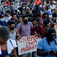 Over 2,000 migrants march out of southern city in Mexico