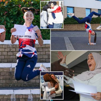 Team GB gymnast twins celebrate GCSE results