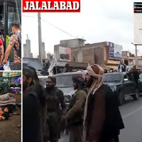 Taliban pose inside Presidential Palace in Kabul