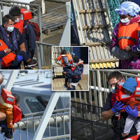 Border Force save five young children from Channel boats today