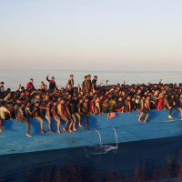 Coastguard rescues 539 migrants from a boat near Italian island