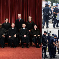 Capitol cops arrest pro-choice activists outside the Supreme Court