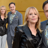 David and wife Christina glow at premiere of They Call Me Magic