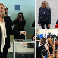 French election: Le Pen first to cast vote in nail-biting election