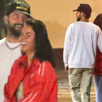 Vanessa Bauer puts on a leggy display on date with mystery man