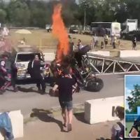 Stuntman’s son is pulled from flaming vehicle after stunt goes wrong