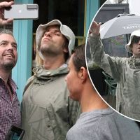 Liam Gallagher playfully poses for selfies with fans in Dublin