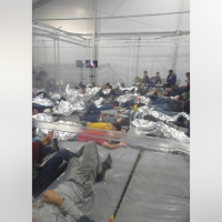Images of migrant center in Donna, Texas show cramped conditions as border numbers surge