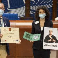 Belarus opposition leader, serving 11 years in prison, wins human rights award worth $70K