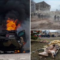 Russia escalates shelling as massive 40-mile convoy heads towards Kyiv