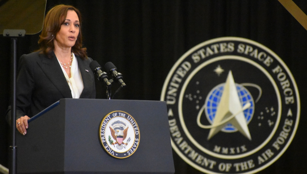 Kamala Harris Visits Vandenberg SFB, Reveals Pledge Against Anti-Satellite Tests