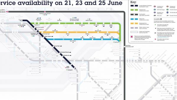 Southeastern maps show extent of strike action on network