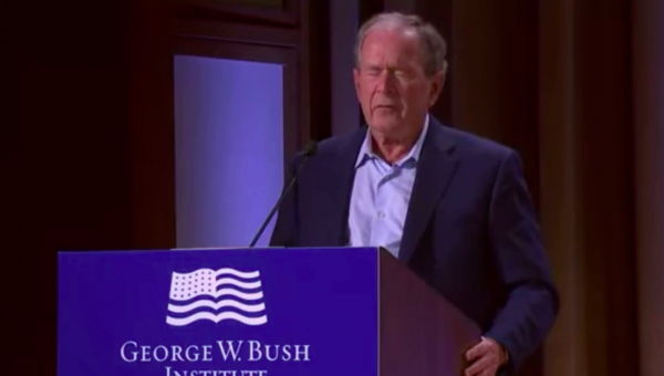 George Bush in embarrassing gaffe as he condemns ‘unjustified invasion of Iraq’