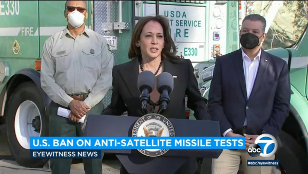 VP Kamala Harris announces US commitment to a ban on destructive, anti-satellite missile testing