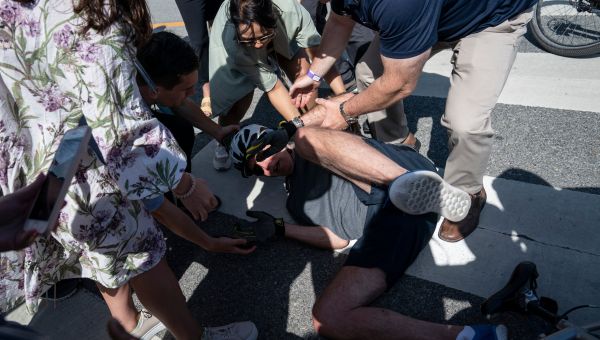 Biden Takes Tumble During Bike Ride in Delaware