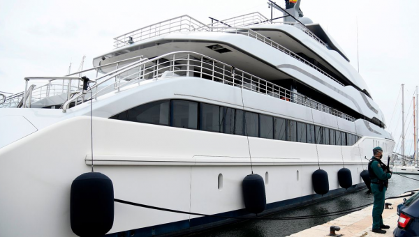 Russian oligarch with ties to Putin has his huge £75m superyacht seized by FBI