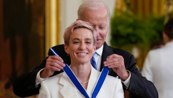 Soccer star Megan Rapinoe receives Presidential Medal of Freedom