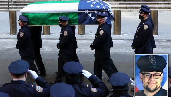 NYPD officers honor second hero cop killed in Harlem shooting