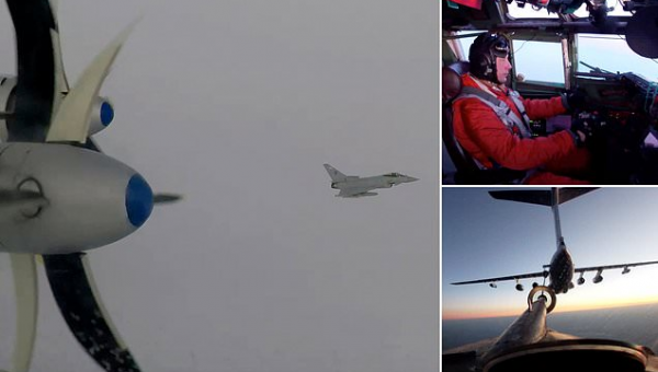 Moment RAF jets kept Vladimir Putin's bomber in check