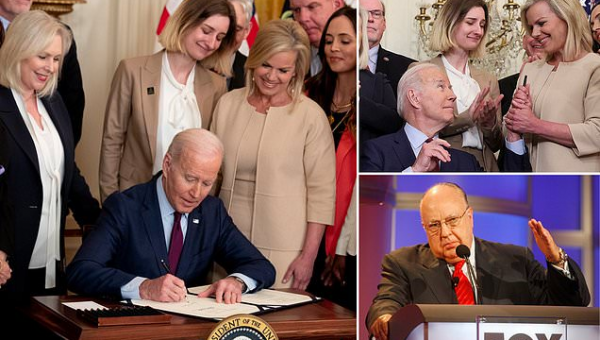 Gretchen Carlson joins Biden as he signs sexual harassment bill