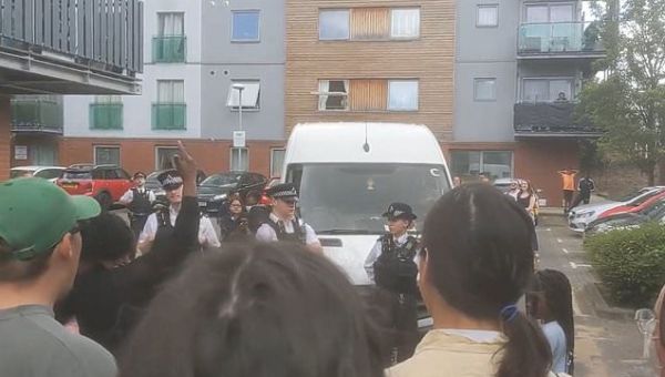 Londoners clash with cops in attempt to halt immigration raid
