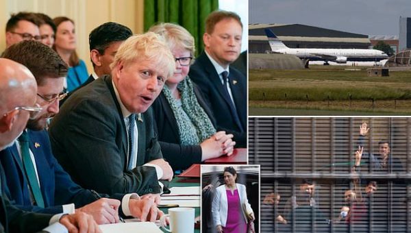 Rwanda deportation plane is spotted at MoD Boscombe Down