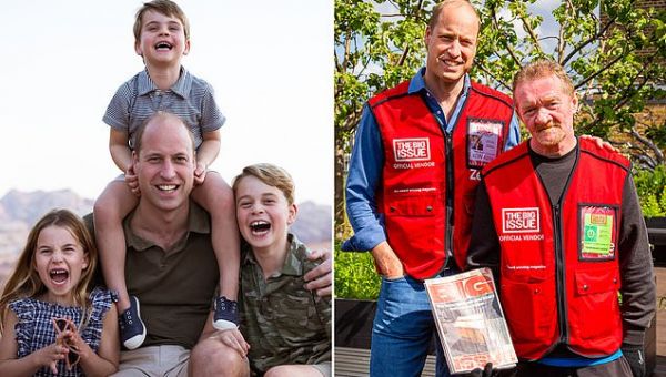 Prince William poses on the front cover of Big Issue