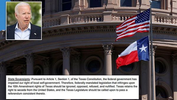 Texas Republicans push for a referendum on secedng from U.S.