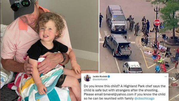 Boy found alone amidst parade shooting is reunited with grandparents ...
