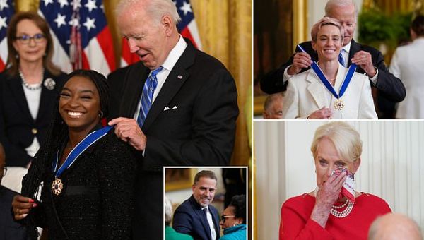 Medal of Honor: Biden pays tribute to John McCain, honors Simone Biles