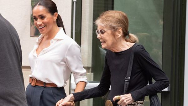 Meghan Markle is spotted hand-in-hand with Gloria Steinem in Soho
