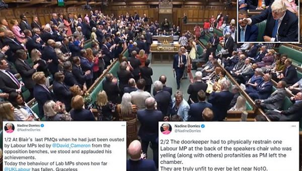 Labour MPs 'graceless' for not applauding Boris Johnson's last PMQs