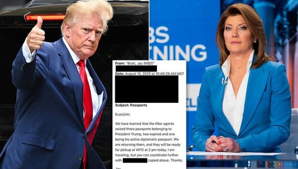 Trump's spokesman shares email from DOJ showing FBI DID take passports