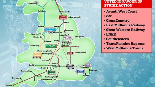 Aslef and TSSA unions both announce UK rail strikes next month