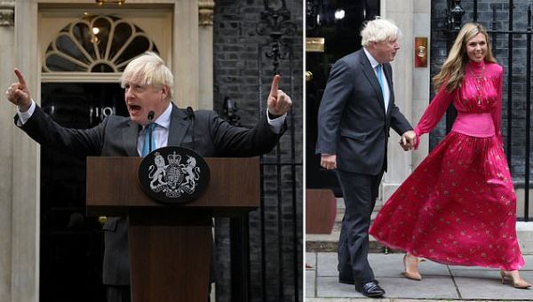 PM Boris lands in Scotland as he heads to see the Queen and quit