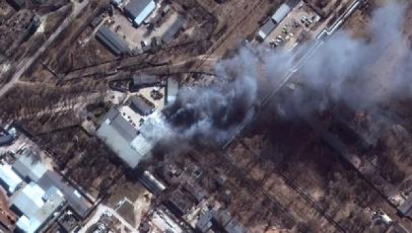 Photos appear to show breakup of 40-mile Russian convoy