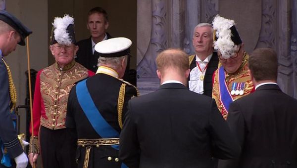 Prince William and Prince Harry are seen together at Queen’s funeral