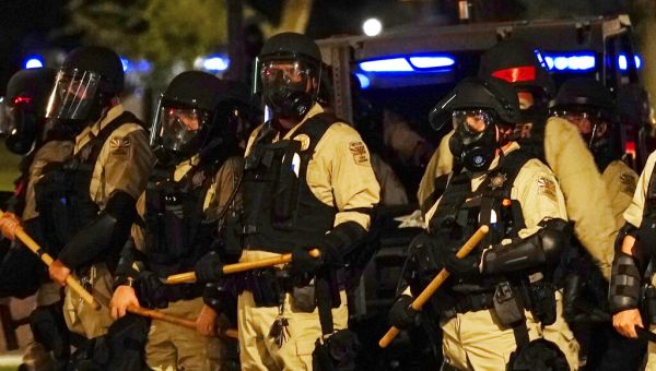 Dueling Narratives Of Arizona Protests Ended With Tear Gas