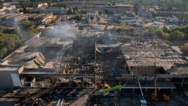 At Least 18 Dead After Russia Bombs Mall in Ukraine