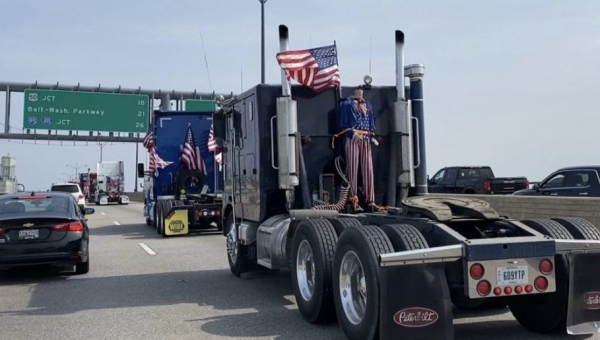 People’s Convoy Circles DC Beltway In Protest Of COVID Restrictions