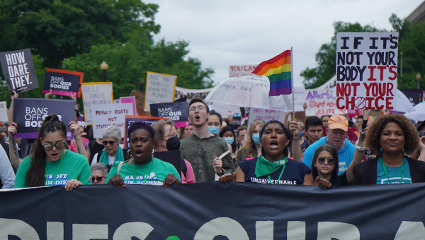 Thousands of Pro-Abortion Protesters March to the Supreme Court