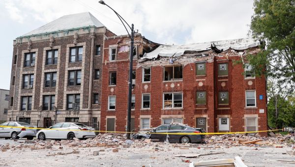 Horror footage captures aftermath of terrifying building explosion