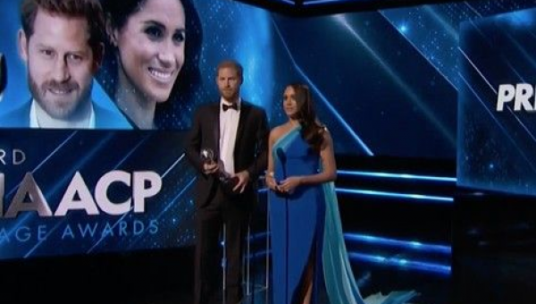 Meghan and Harry Both Choose Black Designers to Accept Awards