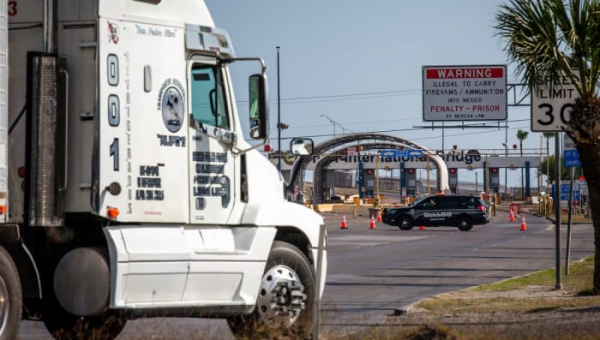 International trade halted at Texas border crossing as truckers protest Greg Abbott’s new inspections