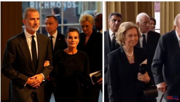 Felipe VI and the emeritus coincide in the farewell to Isabel II