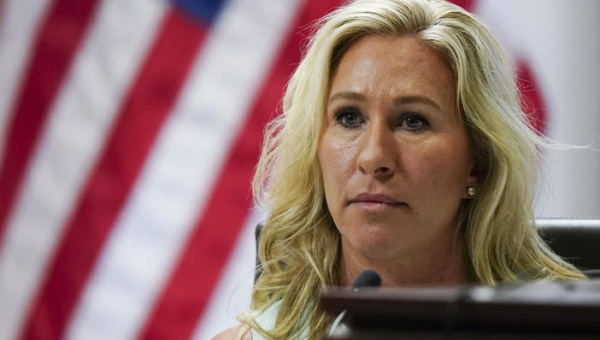 Marjorie Taylor Greene testifies as part of a legal challenge to her candidacy