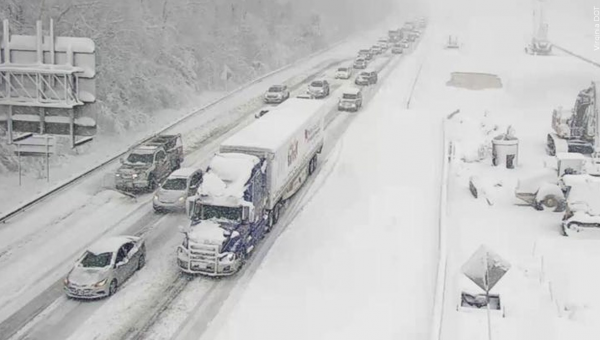 Motorists have been stranded on a major interstate in Virginia since last night
