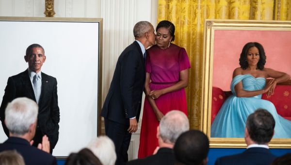 Barack and Michelle Obama Return to the White House to Unveil Official Portraits